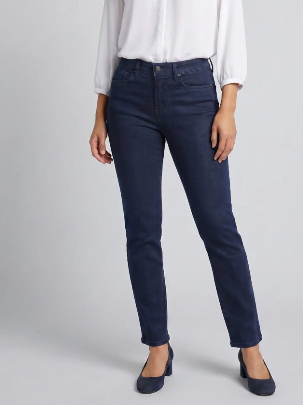 EUC NYDJ  Sheri Jeans Rinse Blue Petite 12P